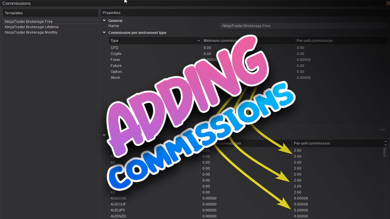 Featured image for “How to Add Commissions to NinjaTrader 8 Like A Pro!”
