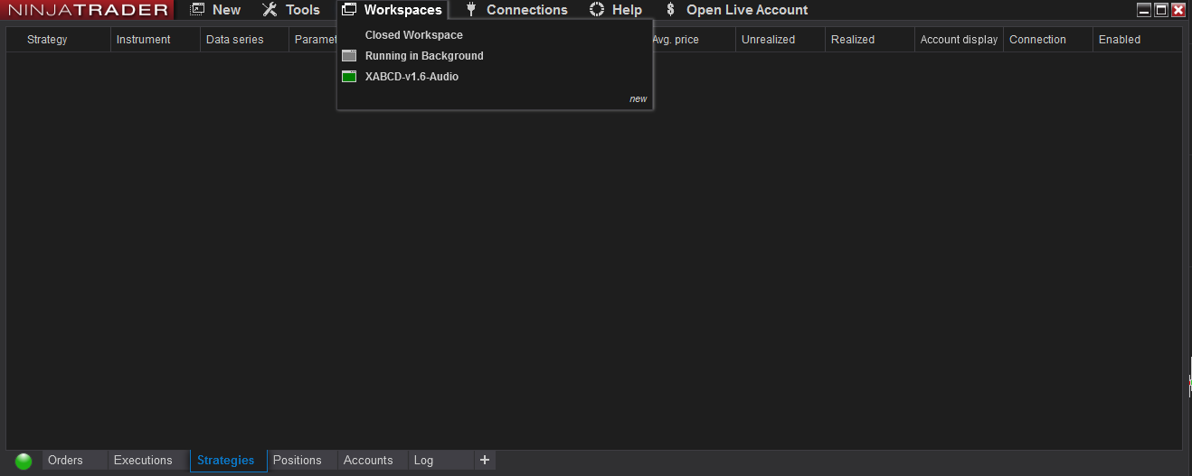 NinjaTrader 8 Workspaces Performance