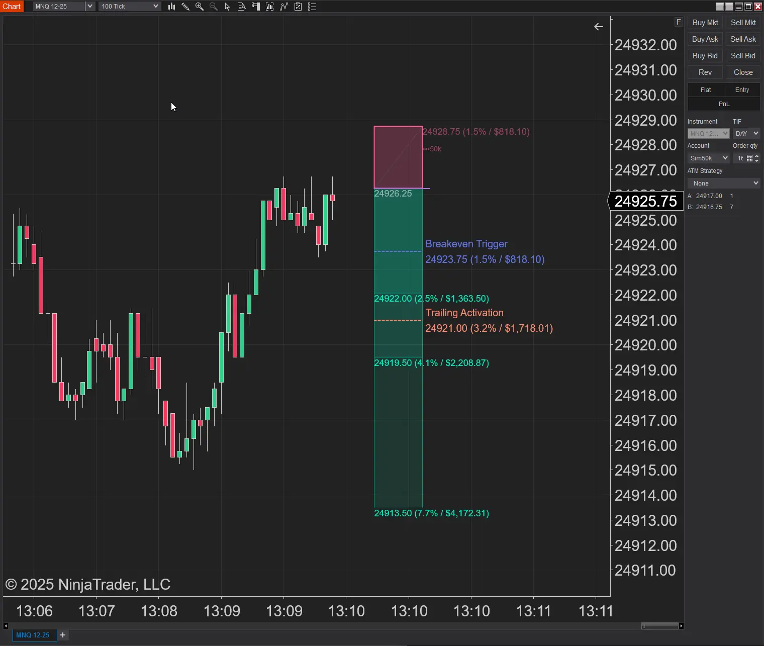 XABCD™ Position Sizing Calculation Tool for NinjaTrader 8